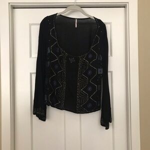 Vintage Free People L/S Beaded Top